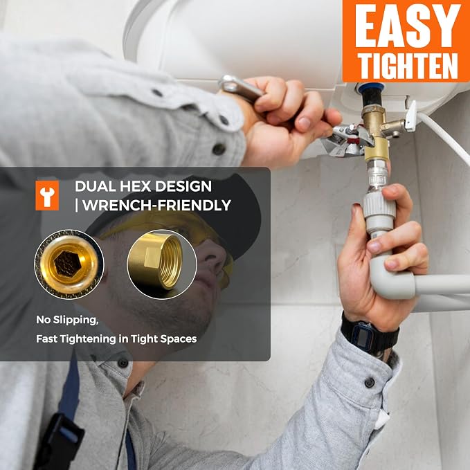 Upgrade Brass Pipe Plumbing Extender Adapter - Image 5