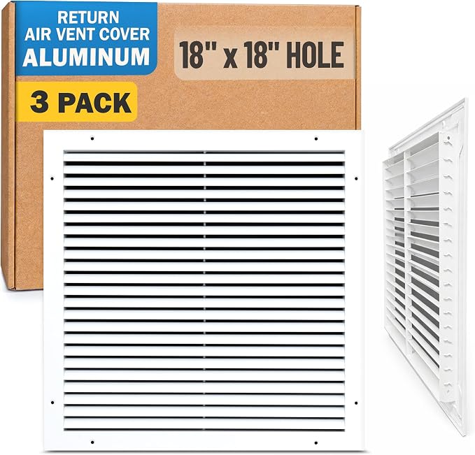 Fits 18x18 Hole | Aluminum Return Air Grille by Handua | Vent Cover Grill by Handua