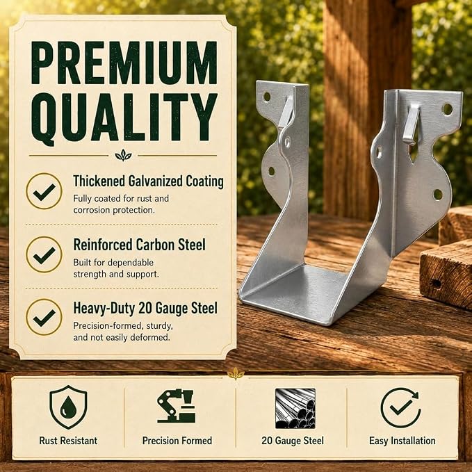 2" X 4" Joist Hanger 18 Gauge Double Shear Face Mount Joist Hangers - Image 5