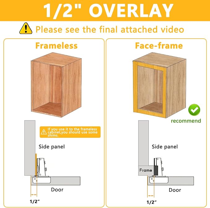 60 Pack Soft Close Cabinet Door Hinges - Image 2