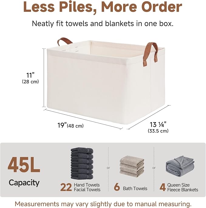 StorageWorks Closet Storage Baskets, Natural Color, Extra Large - Image 6