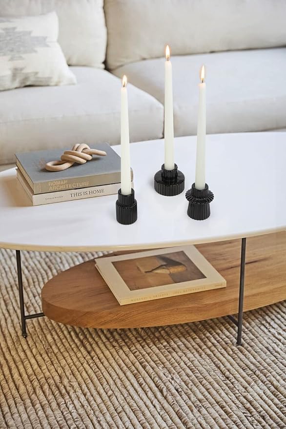 Vixdonos Taper Glass Candlestick Holders Tealight Candle Holders - Image 6