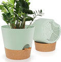 YNNICO 10-Inch Plant Pots, Self-Watering Planters by AFamilyofGardenLovers