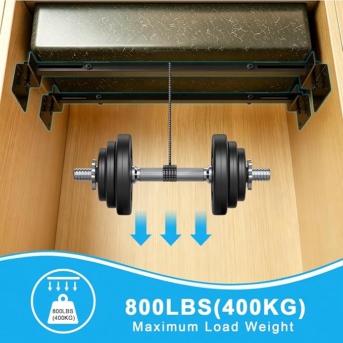 Heavy-Duty Undermount Sink Brackets Kit, Adjustable Carbon Steel Supports - Image 2