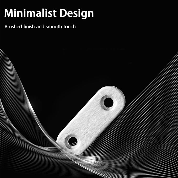 12 Pcs Mending Plate, 1.81 x 0.6 inch Stainless Steel Flat Plates - Image 6