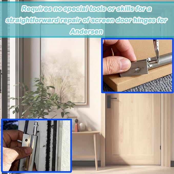 Upper Screen Door Hinge Leaf Replacement Kit - Image 6