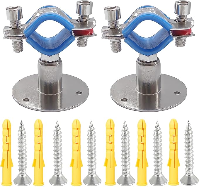 2PCS wall Mount Ceiling Mount Pipe 304 Stainless Steel Pipe Supports Pipe by RITUIPIOPIPESTRAP