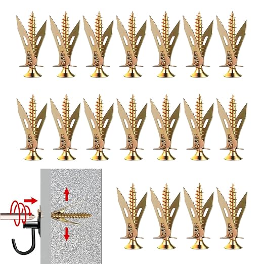 Extra-Long Screw Drywall Anchor Kit, Metal Expansion Wall Grip Anchors by Unknown