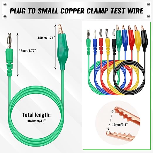 SWANLAKE 43-Piece Back Probe Kit, 30A Multi-Angle Test Probe, 4mm Banana Plug - Image 4