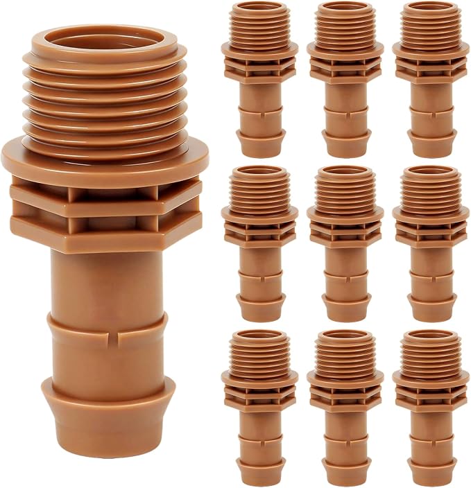 PVC to Drip Irrigation Adapter, 1/2" PVC Male Pipe Thread x 1/2" Drip by Unknown