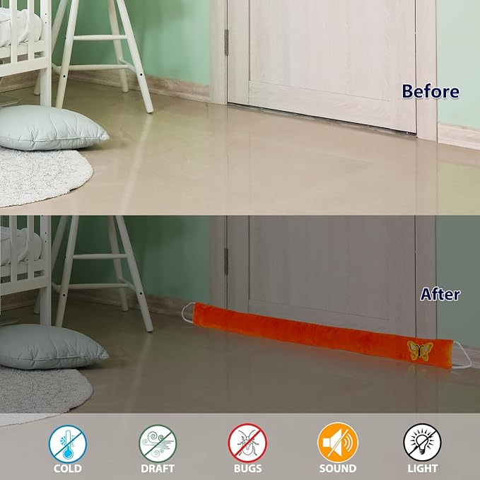 Decorative Weighted Under Door Draft Stopper 36 Inch, Heavy Duty Door Draft - Image 3