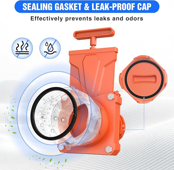 Nilight RV Sewer Valve Black Tank Gate Valve - Image 4