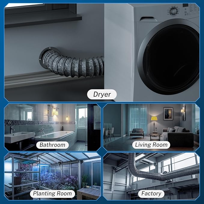 Hon&Guan Dryer Vent Connector, High Quality Iron Twist Lock Dryer Vent Wall - Image 5