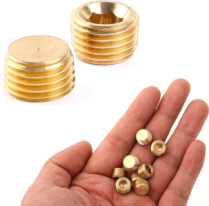1/8" NPT Male Plug Fitting Set, Internal Hex Socket Thread Socket Plug Kit - Image 3