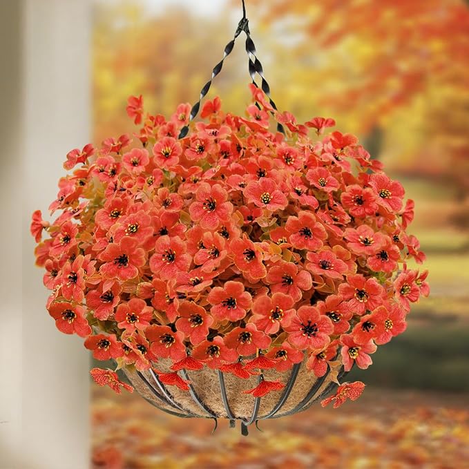 Artificial Mums for Outdoor Fall Decor Flowers, 12 Bundles Fall Decorations for - Image 5