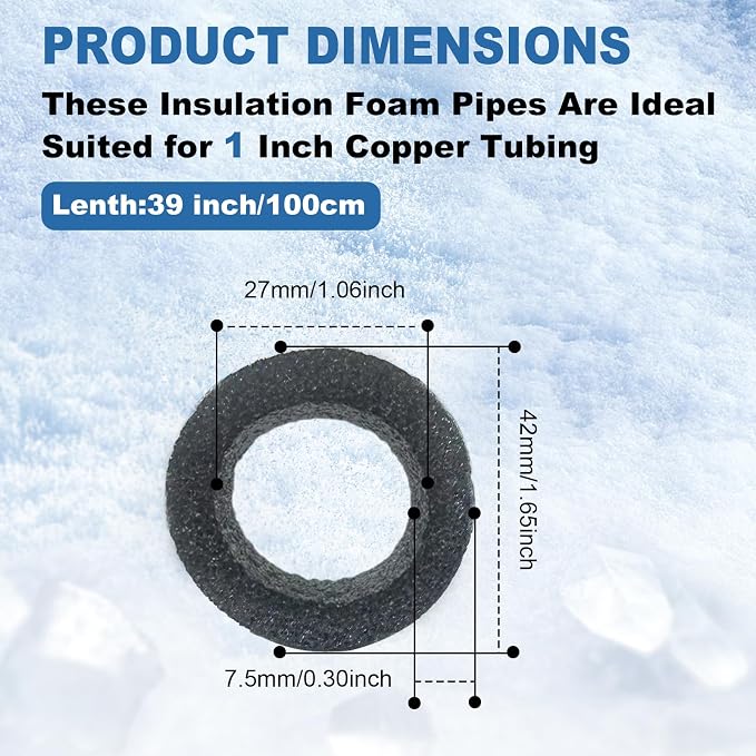 Foam Pipe Insulation Covers, Helps Prevent Freezing and Reduce Heat Loss in - Image 4