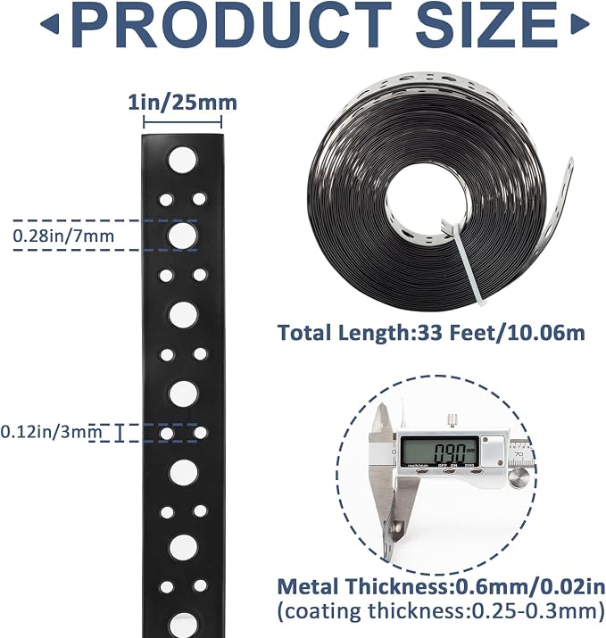 2Pack Metal Strap 1-Inch x 33FT 0.6mm Thickness - Image 2
