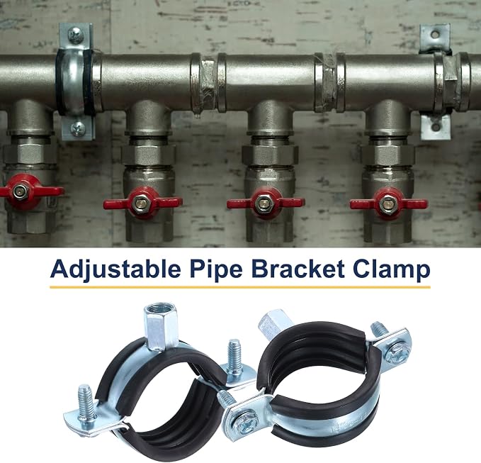 uxcell 6 Pcs Split Ring Pipe Hanger, 40mm/1.6inch Adjustable Pipe Bracket Clamp - Image 4