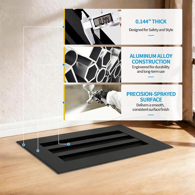 24x6 Modern AC Vent Cover, Decorative Air Vent Register Grille - Image 5