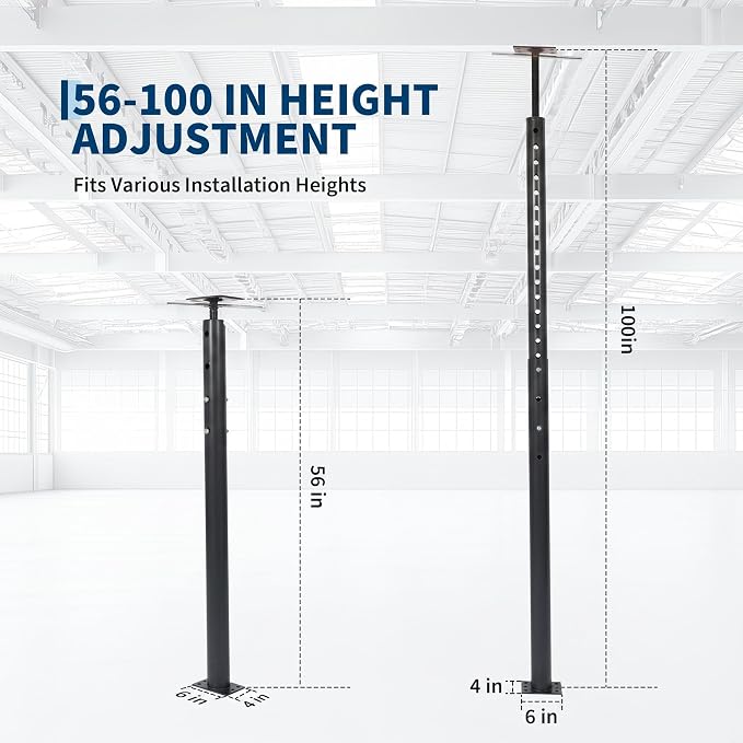Adjustable Jack Post 56"-100", 18000LBS House Jacks | Heavy duty steel support - Image 5
