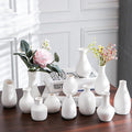 White Ceramic Bud Vase Set of 12 DIY Matte Flower Vases | Modern mini ceramic by Sowlvenco
