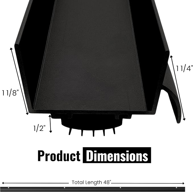 U Shaped Aluminum Door Bottom Sweep - Image 3