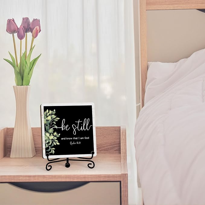 Home Decor, Farmhouse Be Still And Know That I Am God Shelf Decor - Image 3