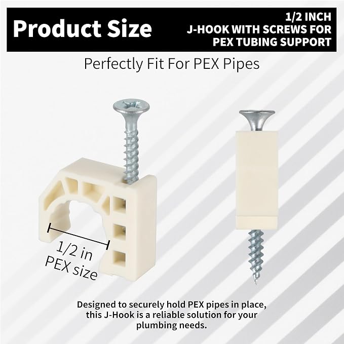 50 Pack 1/2" Half Clamps J-Hook - Image 2