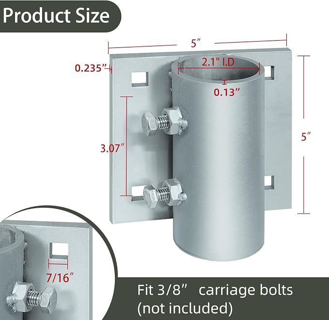 Stationary Dock Heavy Duty Hardware Side Leg Pipe Holder, Floating Dock - Image 2