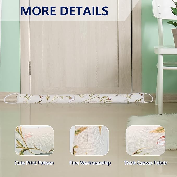 2 Pack 32 Inch 2.8 Inch Wide Slim Under Door Blocker Door Draft Stopper - Image 5