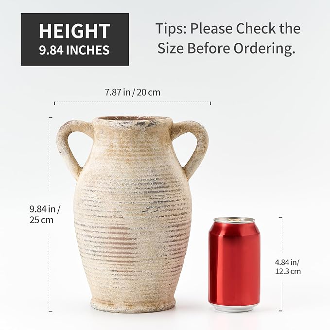 Emotionally Grounded Vase, Vaseking Large Ceramic Rustic Vase - Image 2