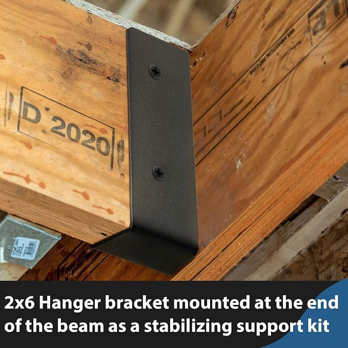 Blulu 6 Pcs 2 x 6 Inches Concealed Joist Hangers, Q235B Steel Joist Bracket - Image 4