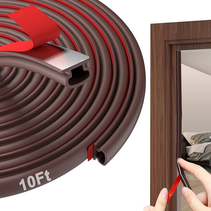alophoty Door Weather Stripping Door Seal Strip, 0.35"x0.24" | Self-Adhesive by alophoty