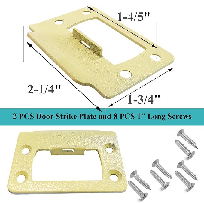 2-1/4" by 1-3/4" Door Latch Restorer Strike Plate - Image 2