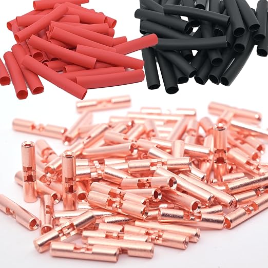 22-16 AWG Wire Splice Kit – 100 PCS 22-16 Gauge Bare Copper Non-Insulated Butt by SVAAR