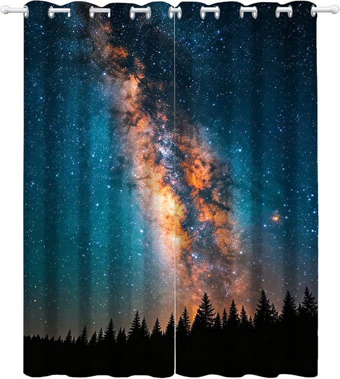 Galaxy Forest Curtains 2 Panels - Image 4