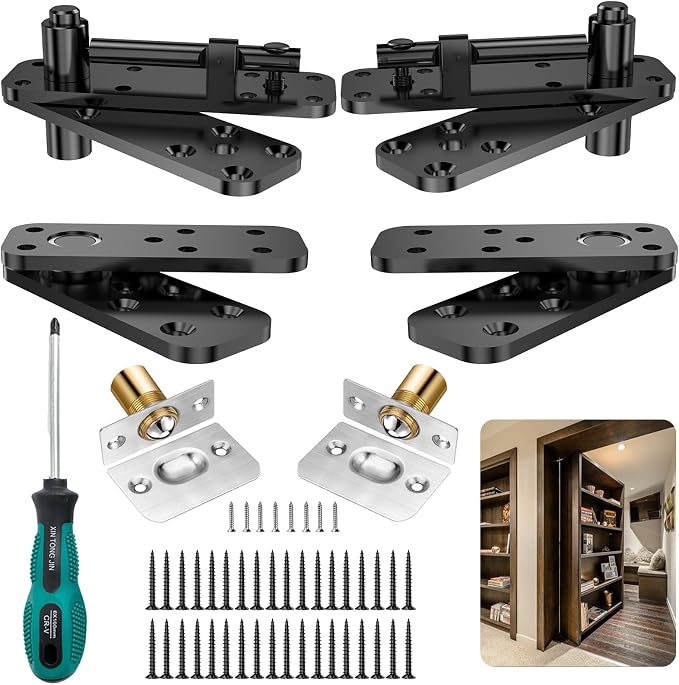 Hidden Door Hinge Pivot Hinge, 570LBS Load-Bearing Heavy Duty Pivot Door by Unknown