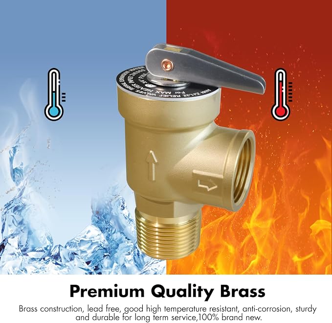 VAV 30 PSI Boiler Relief Valve, 3/4" NPT, Lead-Free Brass, CSA Listed | - Image 6