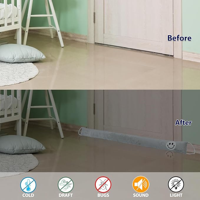 Decorative Weighted Under Door Draft Stopper 36 Inch, Heavy Duty Door Draft - Image 3