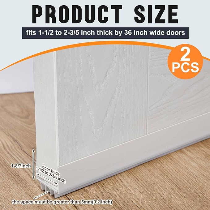 Pickmesh 2 Pcs 36 Inch Adjustable Storm Door Bottom Sweep - Image 2