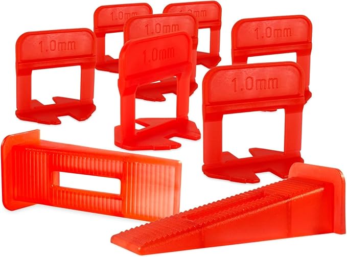 Tile Leveling System – 300 Tile Spacers & 300 Reusable Wedges – Perfect by EMAISTORE