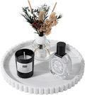 Round Bathroom Tray Perfume Organizer Coffee Table Decor, Heat-Resistant by Heagoale