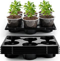 RooTrimmer 30 Pack 6 Inch Clear Nursery Pots and 5 Pack 6 Cell Round Plant Pot by RooTrimmer