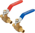 Hourleey 2 Pieces 1/2 Inch Pex Brass Full Port Shut Off Ball Valve HOT AND COLD by Hourleey