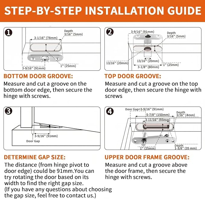 Pivot Hinge Hold Open Heavy Duty Hidden Door Hinge - Image 6