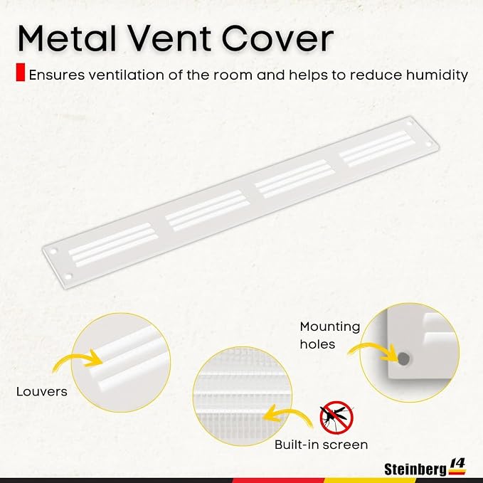 Steinberg14 White Vent Cover 14x1 - Image 2