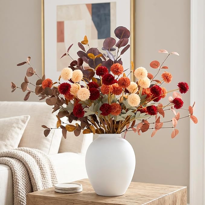 Orange Fall Flower Arrangement by RyddeligHome-AestheticHomeDecor