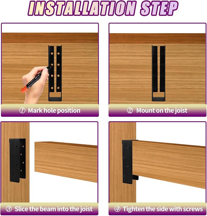 8 Pcs of 2"x8" Concealed Joist Hangers - Image 5