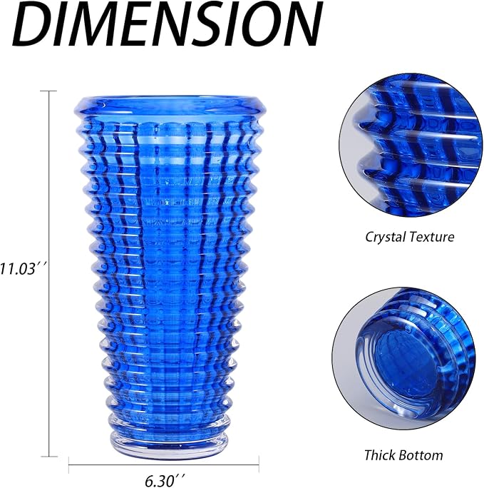 MCMCNCUIU Large Crystal Vase for Flowers, Large Glass Vases, Modern Decorative - Image 7