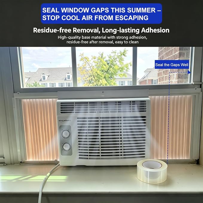 Window Sealing Tape 2 Inch x 33 Ft Transparent Window Insulation Waterproof - Image 5